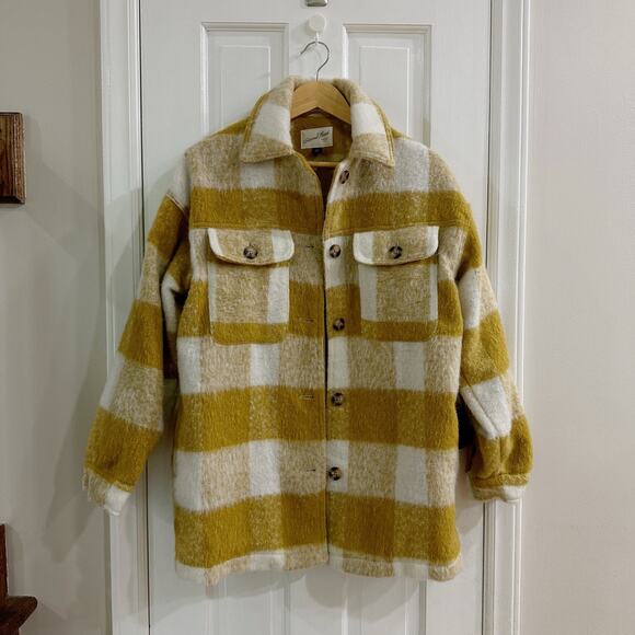 Universal Threads Target Yellow Plaid Sherpa Jacket Anorak Size XS - Picture 1 of 6